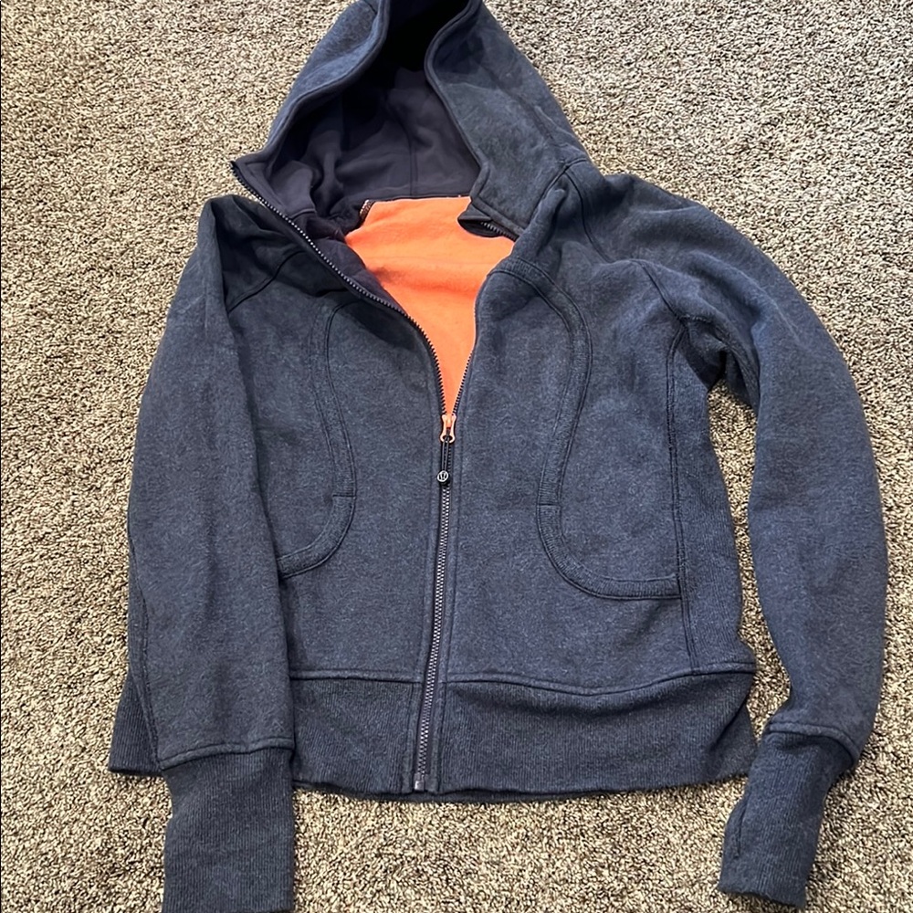 Lululemon Athletica Blue and Pink Graphic Hoodie